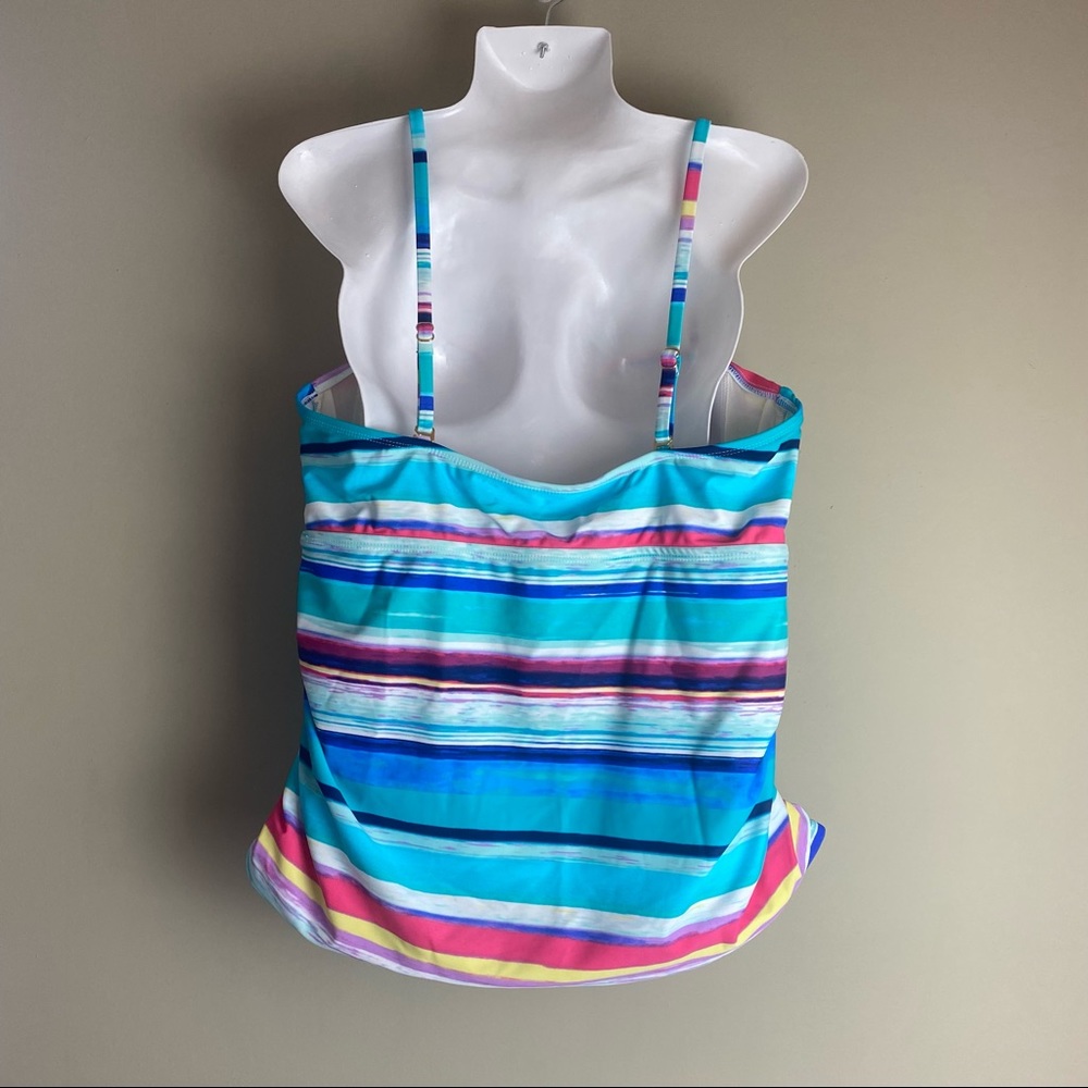 2Bamboo Tankini Tummy Control Multi Color Top - Picture 4 of 7